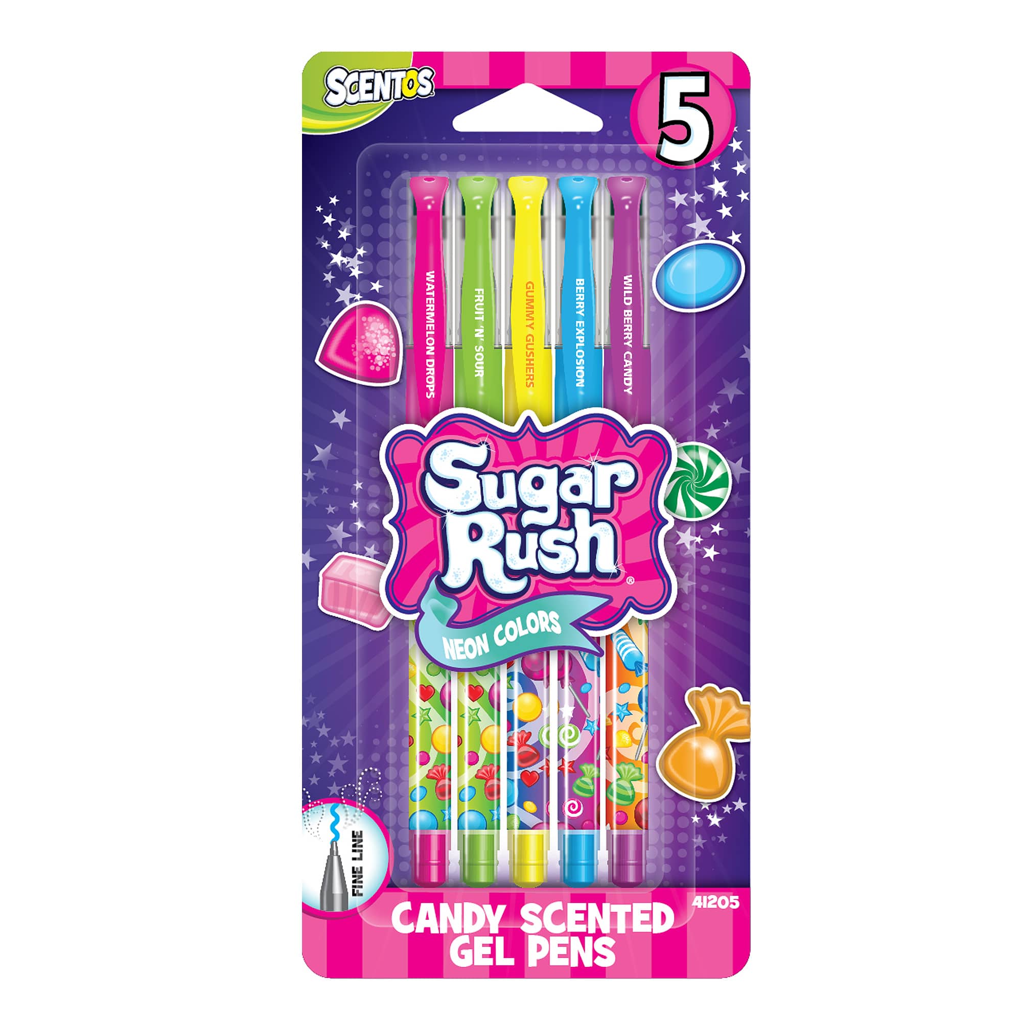 5 Pack Sugar Rush Gel Pens - Scented - Schylling